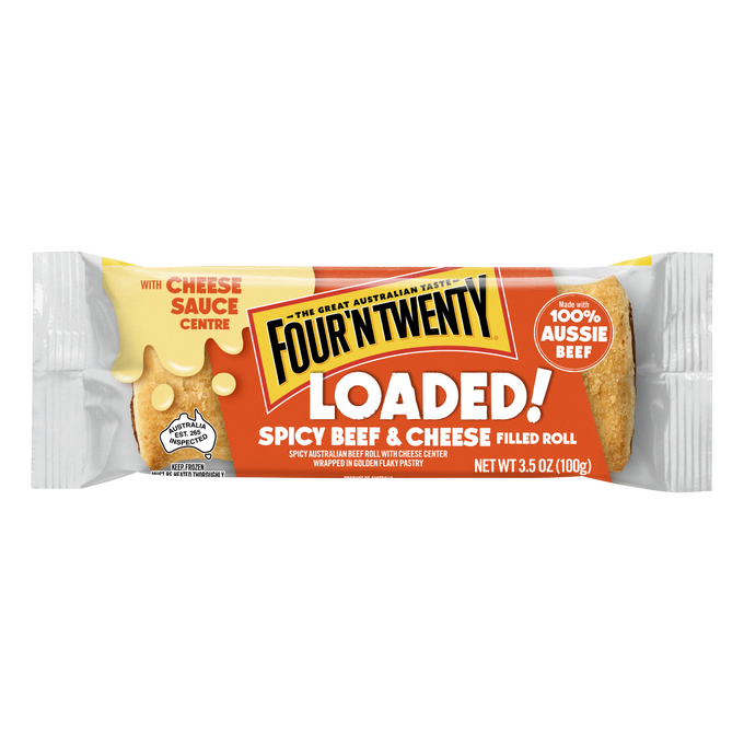 Four’N Twenty Loaded Spicy Beef & Cheese Filled Roll, 24 ct x 100g